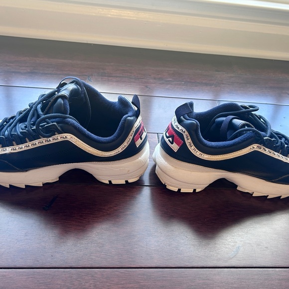 Fila Disruptor II Men's Navy and White Sneakers - Picture 3 of 8